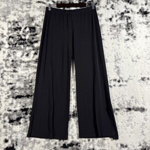 Clara Sun Woo Pants Womens Size Extra Large Black Wide Leg Flare‎ Pull On Hippie